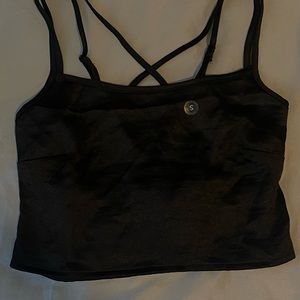 New black silk strappy cropped tank from Pacsun, New with tags, never worn, S